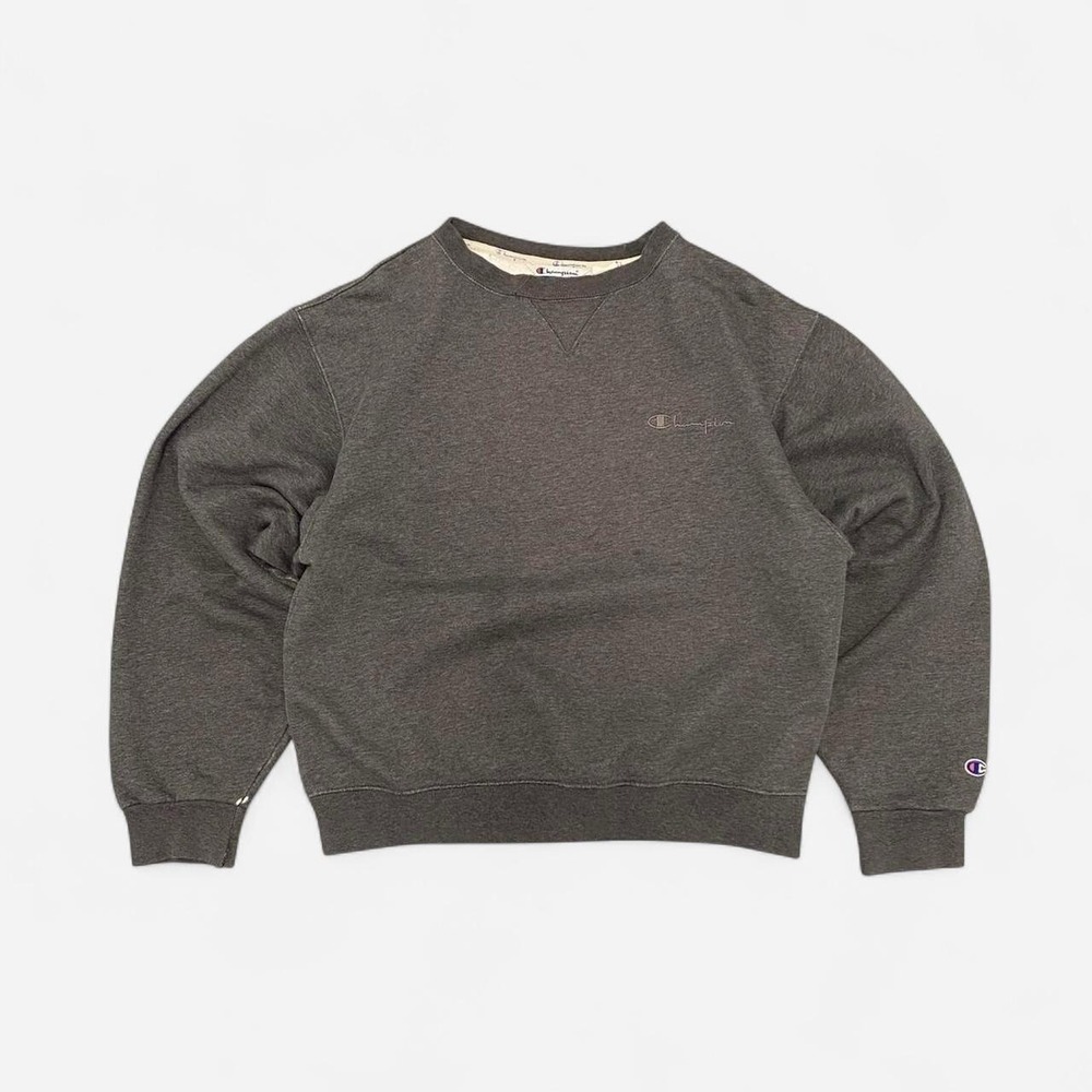 Vintage champion charcoal grey crewneck sweatshirt